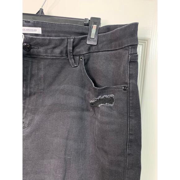 Good American good waist crop‎ black113 plus size 22  NWT $175 - Picture 3 of 7